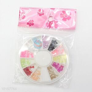 Lovely Multicolor Bow Pattern 3D Nail Art Decoration