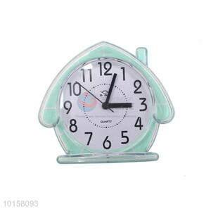 Promotional Newest Blue Color House Shape Desk Alarm Clock