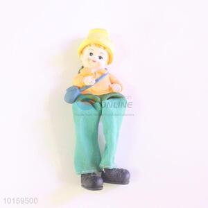 Endearing Resin Girl Doll/Resin Crafts with Bag for Home Decoration