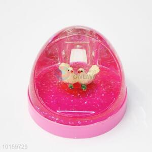 Pink desktop office decoration acrylic pigeon penholder