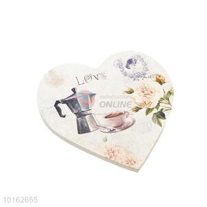 Beautiful style cheap top quality loving heart shape cup mat