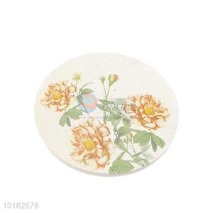 Wholesale cheap top quality flower style round shape cup mat