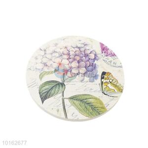 Good quality low price flower style round shape cup mat
