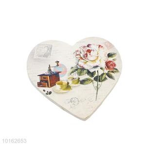 Normal cheap high quality loving heart shape cup mat