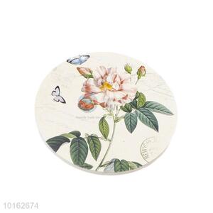Best inexpensive flower style round shape cup mat