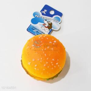 Cute Cartoon Emulational Hamburger Shape Rubber Toys for Pets