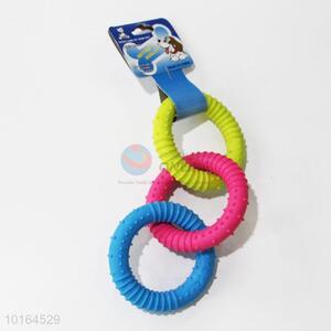 Three Ring Pet Toys TPR Rubber Resistant to Bite Tooth