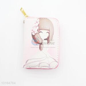 Popular brands pu slim wallet for girls