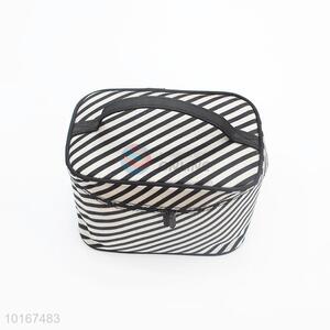 Classic White and Black Stripe Cosmetic Bag/Makeup Bag