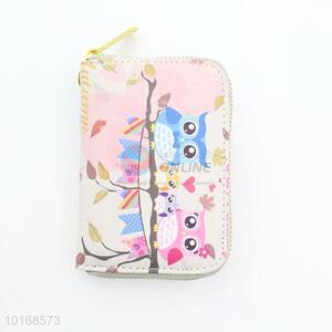 Women wallet long design owl printed ladies purse