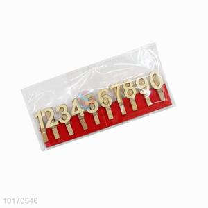 Numbers 0-9 shaped wooden clips cute gift paper clip