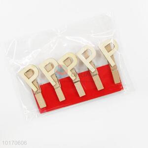 Cheap promotional letters wood memo paper clips