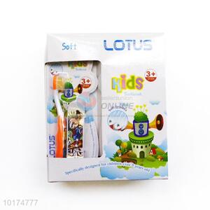 Custom Cartoon Kids Toothbrush With Cute Toy