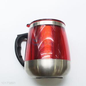 Unique Shape Red Stainless Steel Water Bottle with Handle