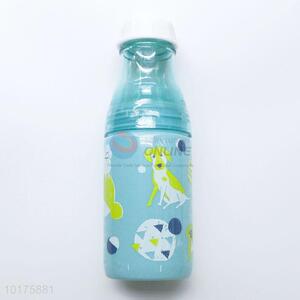 Cartoon Pattern Blue Plastic Water Bottle Convenient