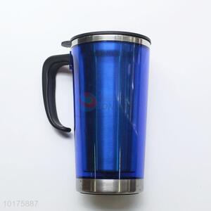 New Office Blue Stainless Steel Water Bottle with Handle