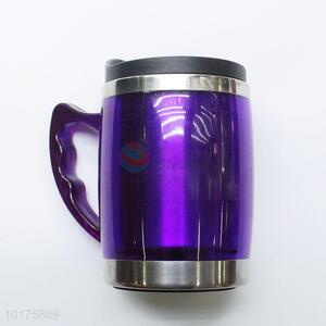 Eco-friendly Purple Stainless Steel Water Bottle with Handle