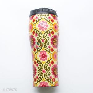 Office Flower Printed Stainless Steel Water Bottle Cups