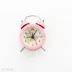 Pink lovely cartoon kids travel alarm clock