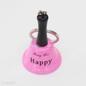 Cartoon design pink bell key ring/key chain