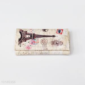 Hot Sale Tower Printed PU Purse/<em>Wallet</em> for Girls