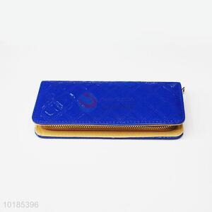 Fashionable Blue Rectangular PU Purse/<em>Wallet</em> for Ladies