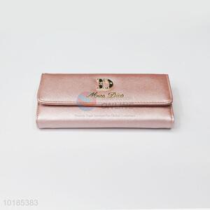 Promotional Wholesale Pink Rectangular PU Purse/<em>Wallet</em> for Ladies