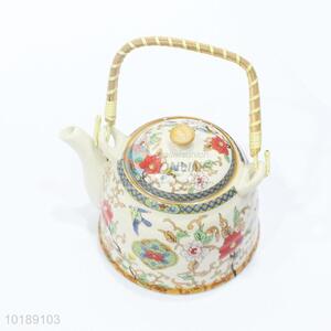 High Quality Flower Pattern Ceramic Teapot for Present