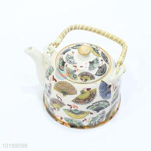Factory Direct Fan Printed Ceramic Teapot for Present