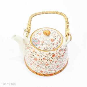 Hot Sale Flower Pattern Ceramic Teapot for Present