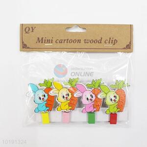 Hot sale rabbit cartoon wood clip