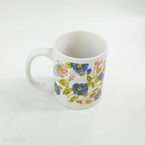 Flower pattern ceramic water/coffee/milk cup