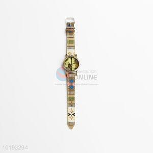 Elephant printed vintage canvas strap cheap watch