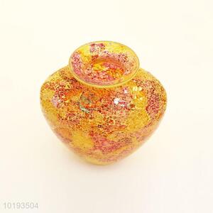 Popular golden <em>crafts</em> <em>glass</em> vase for home decor