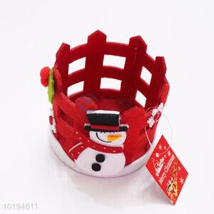 China Factory Round Shaped Christmas Decorative Felt Pen Container