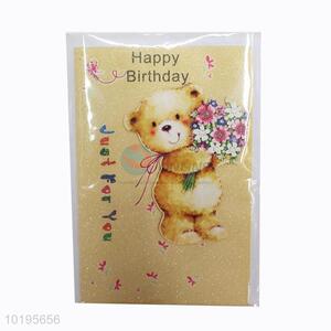 Good quality bear style birthday greeting card