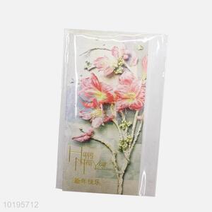 Promotional high sales flower style greeting card