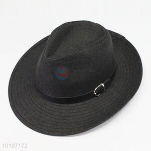 Hot sale black panama hat/cowboy hat