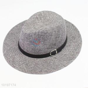 Grey fashionable panama hat/cowboy hat