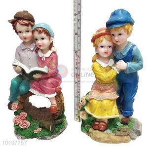 Latest Design Polyresin Decoration Sculpture in Kid Shape