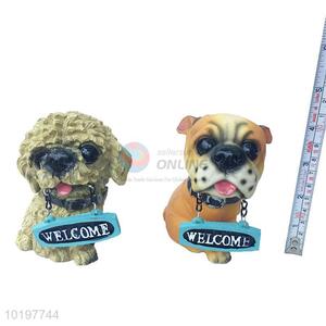 Fashion Style Dogs Shaped Polyresin Crafts for Decoration