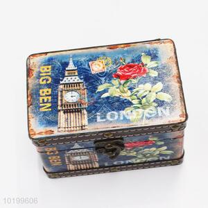 Decorative wooden storage box storage container