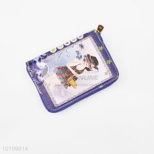 Cute ladies purse zipper money clip wallet