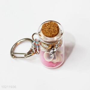 Pretty Cute Shell Lucky Drift Wish Bottle with Key Chain