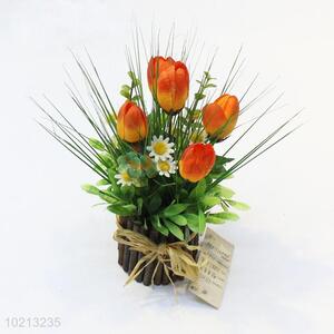 Beautiful style low price 3pcs simulation tulip bonsai