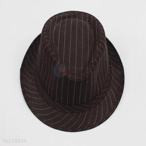 Unique Pattern Brown Straw Hat Brief Blue Girdle Beach Hat