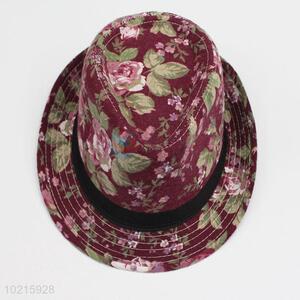 Normal Low Price Flower Pattern Outdoor Sun Hats