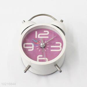 Wholesale cheap high sales white&red alarm clock