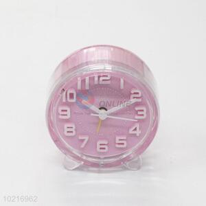 Low price best sales pink round alarm clock