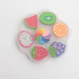 Environmental good quality fruit rubber eraser